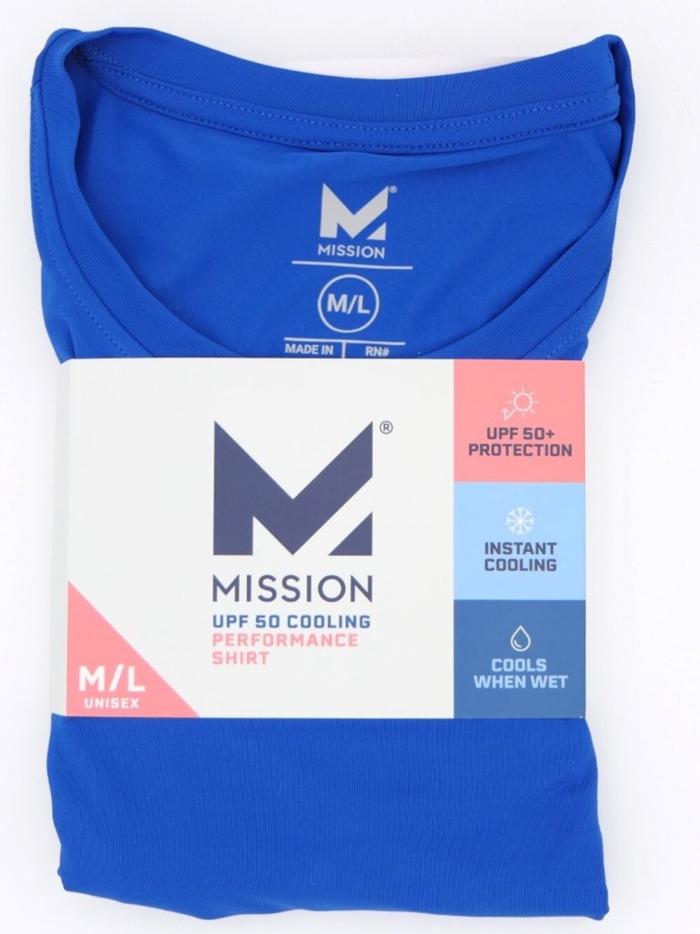 Mission UPF 50 Cooling Performance Shirt Long Sleeve Unisex Lapis Blue M/L